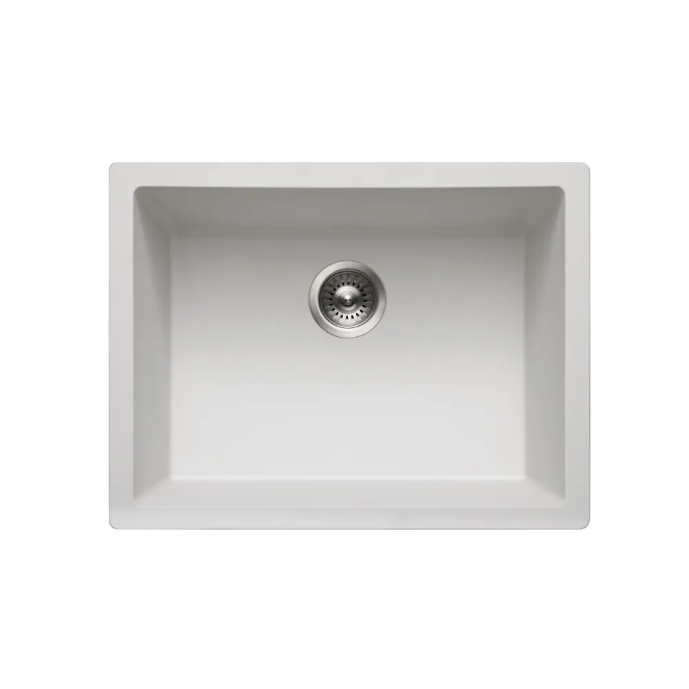 Houzer Quartztone Series 24" Granite Composite Undermount Unico Bowl Kitchen Sink - G-300U CLOUD