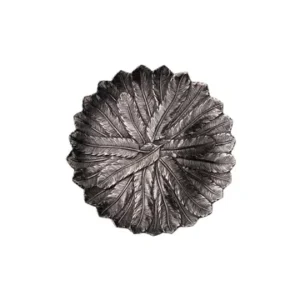 Vassoio alluminio argento Piume Chehoma - 46cm