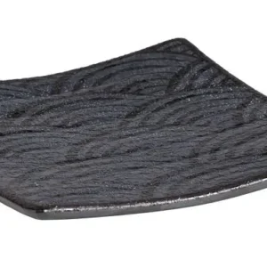 Vassoio APS -DARK WAVE- 14 x 14 cm altezza: 2 cm melammina interno: decoro esterno: nero 84904