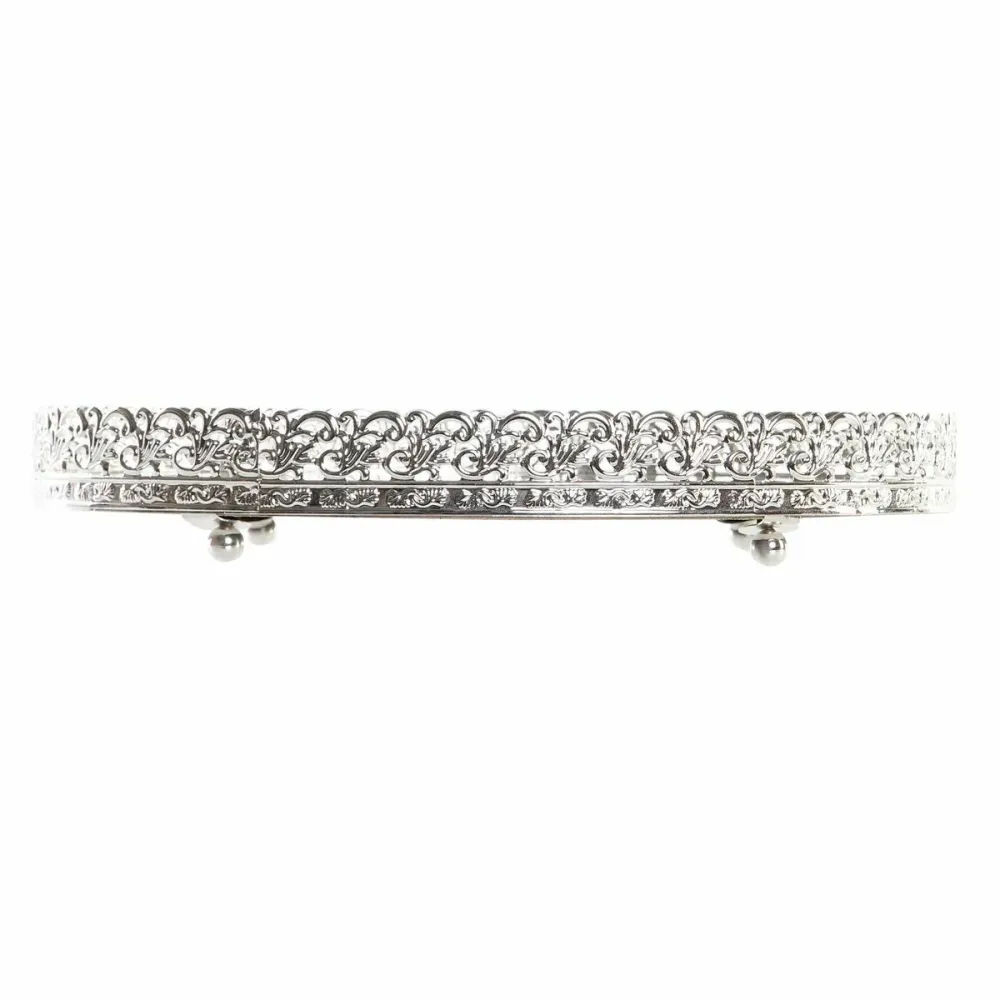 Vassoio per aperitivi DKD Home Decor Specchio Cristallo Metallo (25 x 25 x 4,5 cm)