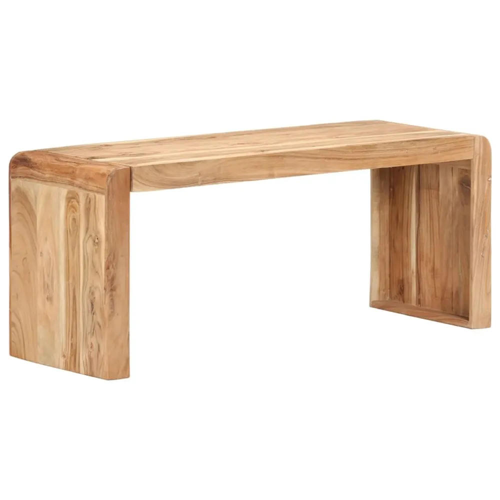 Carrello Portavivande Panca 110x38x46 cm Legno Massello di Acacia