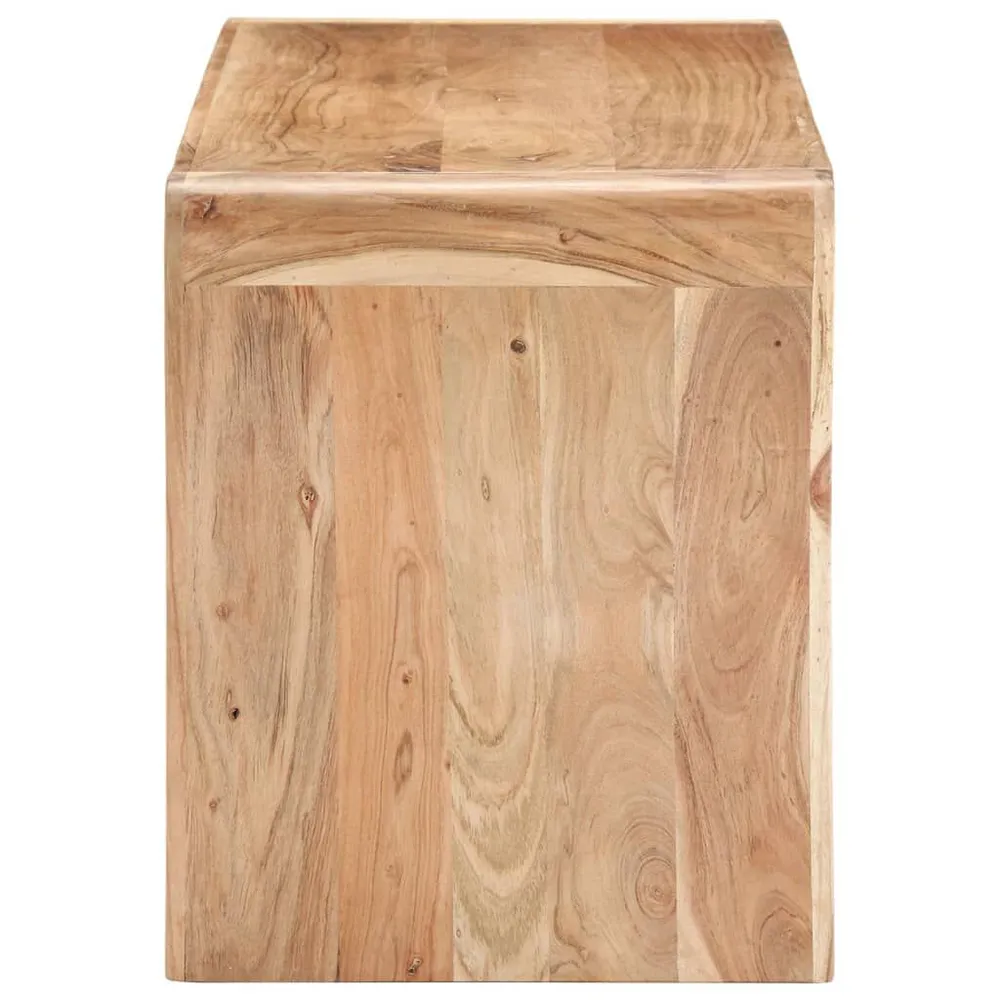 Carrello Portavivande Panca 110x38x46 cm Legno Massello di Acacia