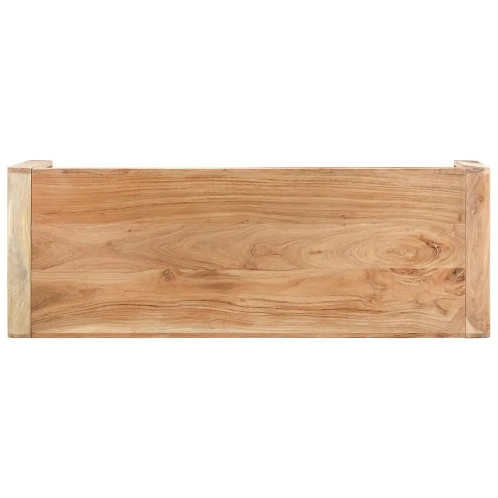 Carrello Portavivande Panca 110x38x46 cm Legno Massello di Acacia