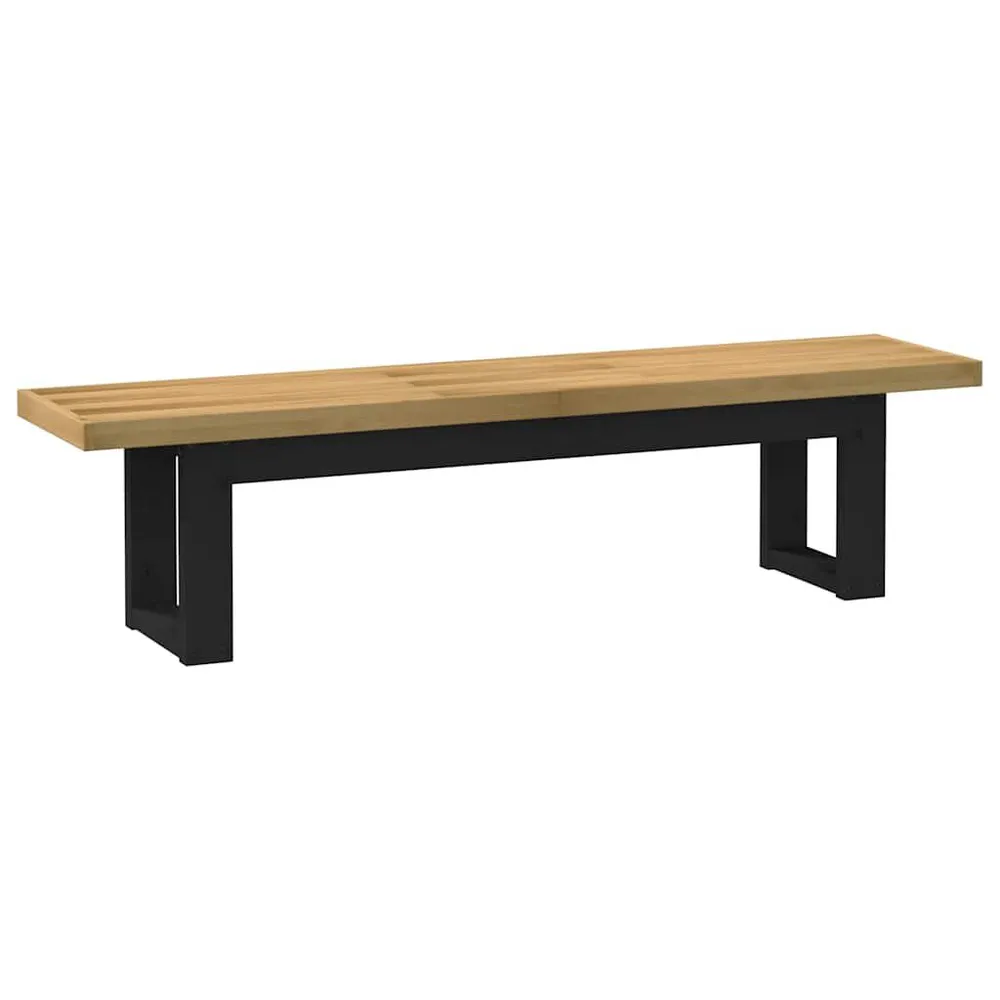 Credenza Vetrina Panca Pranzo NOAIN Gambe Forma U 180x40x45 cm Legno Massello