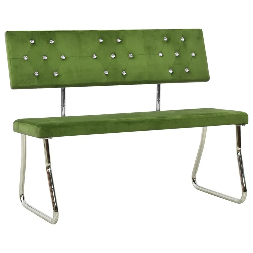Panca 110 cm Velluto Verde Evidente