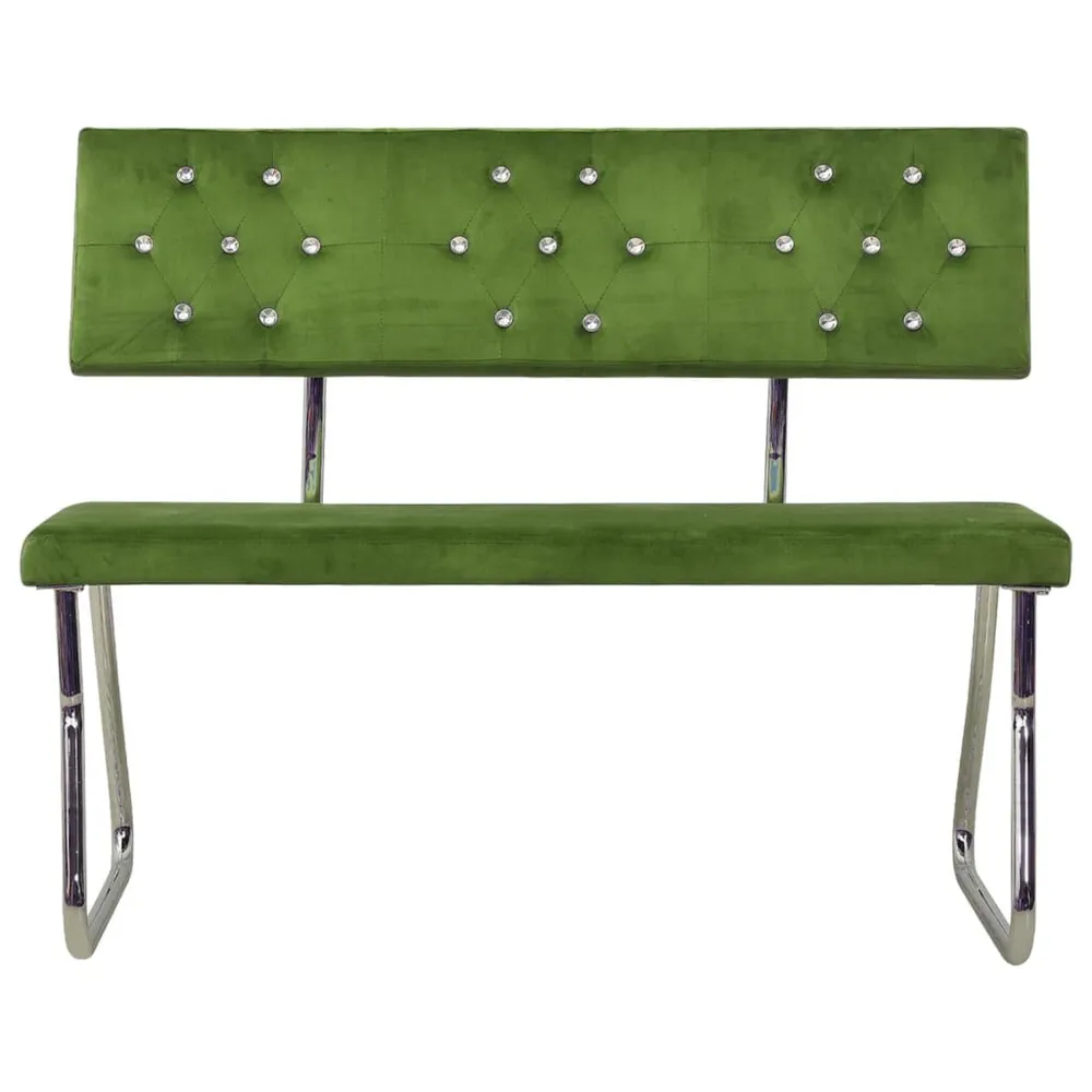 Panca 110 cm Velluto Verde Evidente