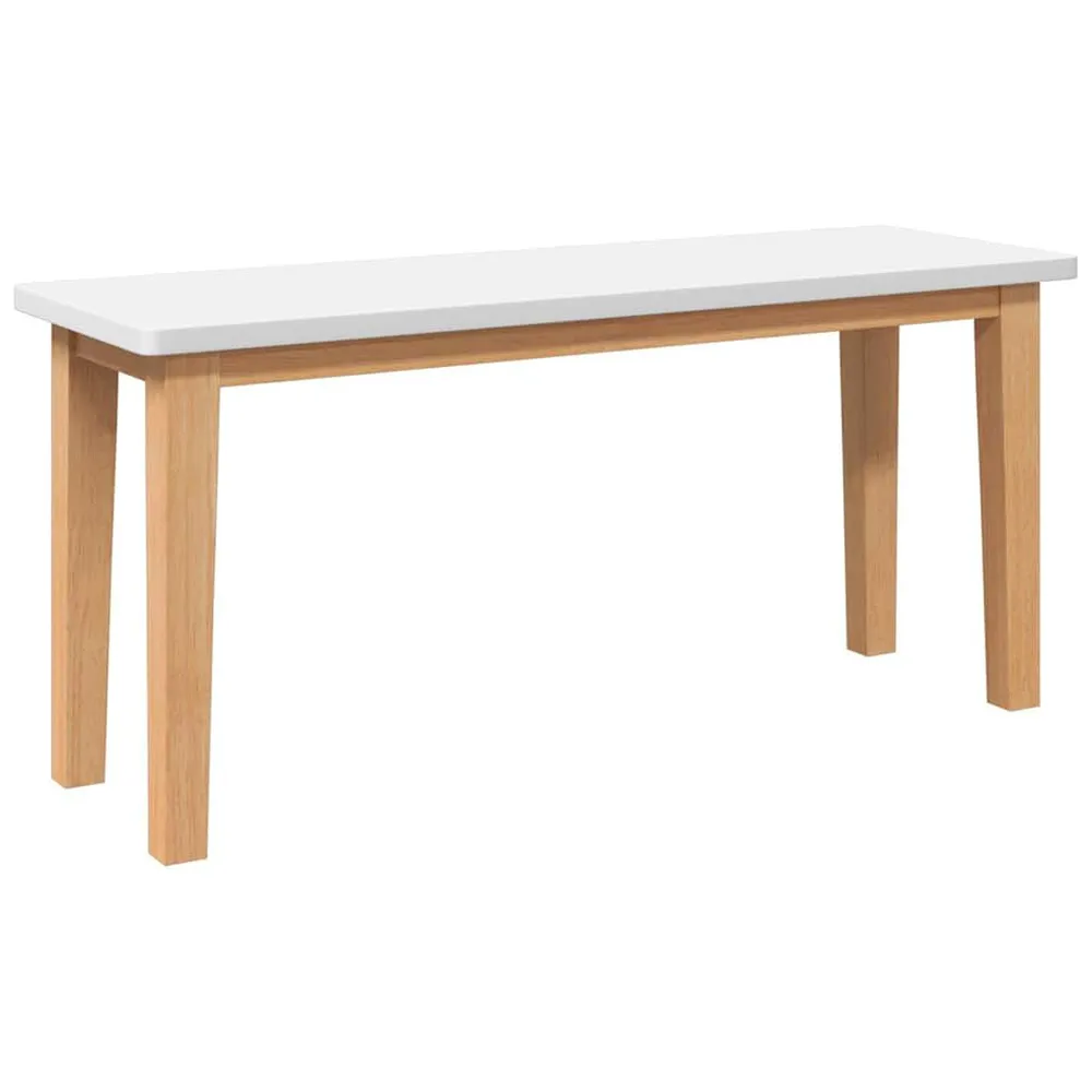 Panca 90 cm Legno Massello di Hevea con Cassetti Soft-Close