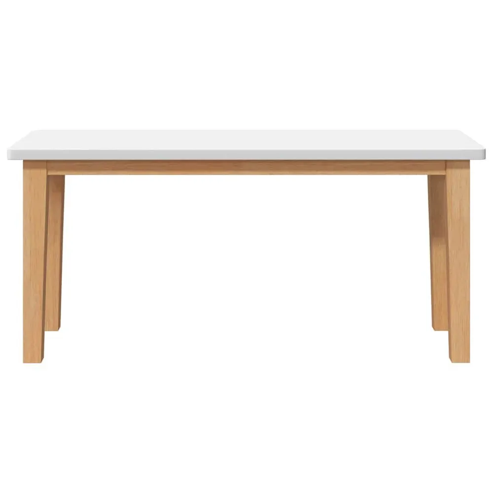 Panca 90 cm Legno Massello di Hevea con Cassetti Soft-Close