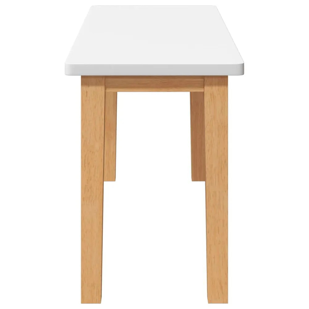 Panca 90 cm Legno Massello di Hevea con Cassetti Soft-Close