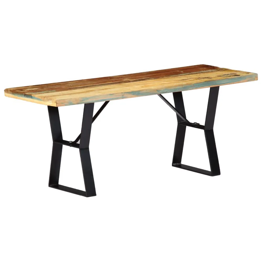 Panchetta con Contenitore Panca 110 cm Legno Massello di Recupero