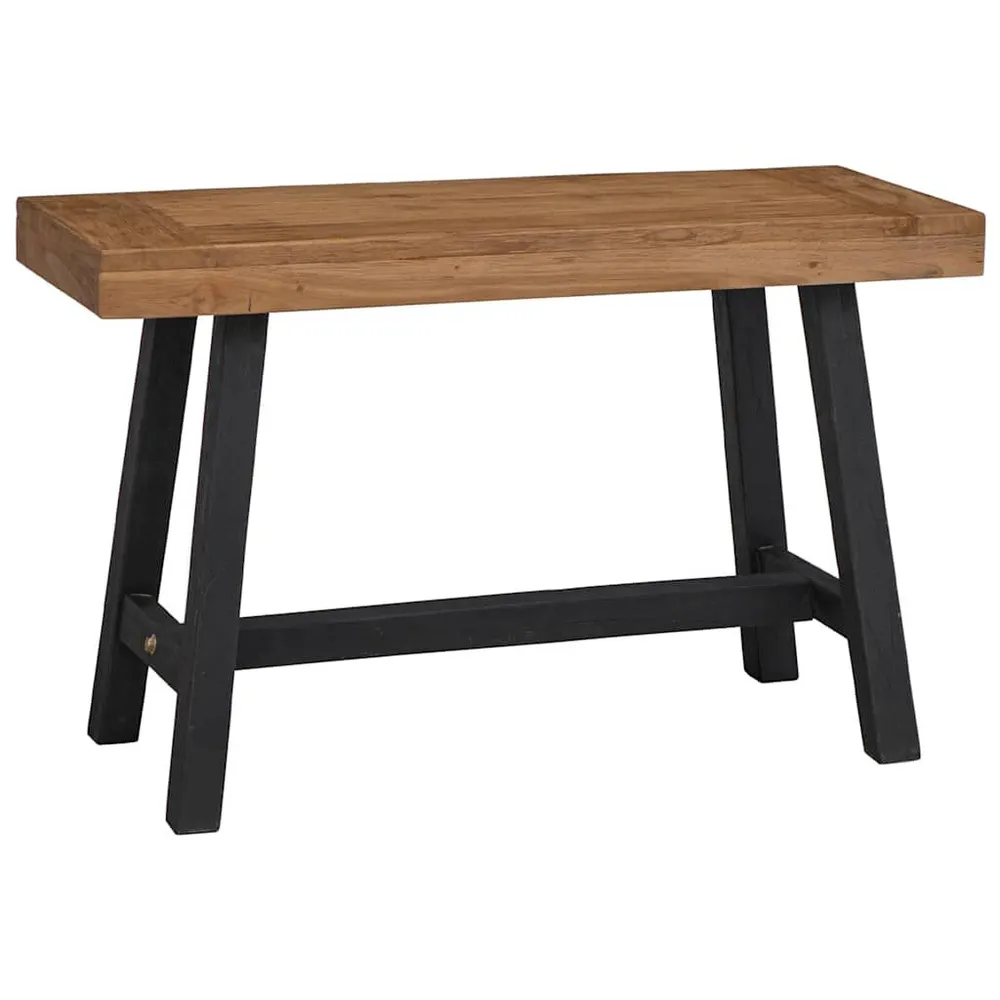 Panchina 110 cm Legno Massello di Teak con Cassetti Soft-Close