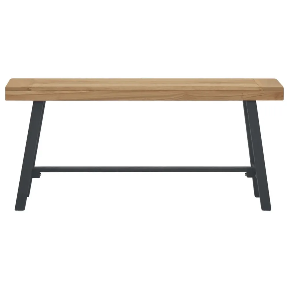 Panchina 110 cm Legno Massello di Teak con Cassetti Soft-Close