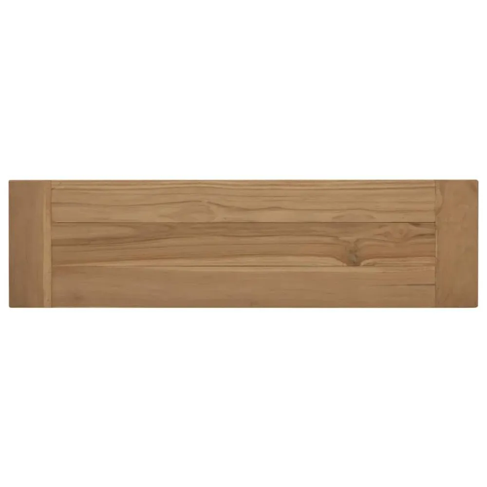 Panchina 110 cm Legno Massello di Teak con Cassetti Soft-Close