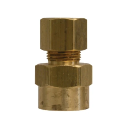 1/2 Inch Compression 1/2 Inch FNPTF Aluminum Ottone Adapter 18159