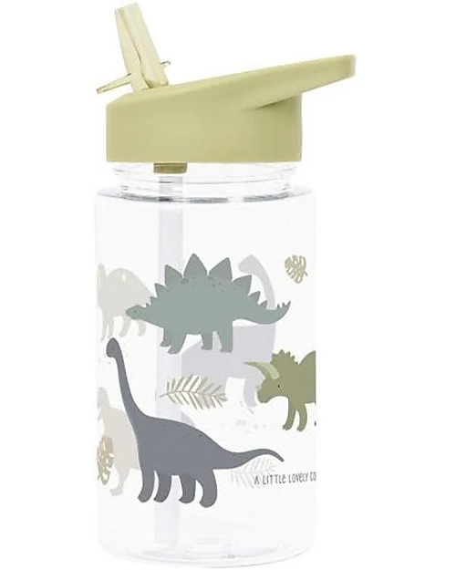 Borraccia con Cannuccia 450 ml - Dinosauri - Senza BPA! Little Lovely Company