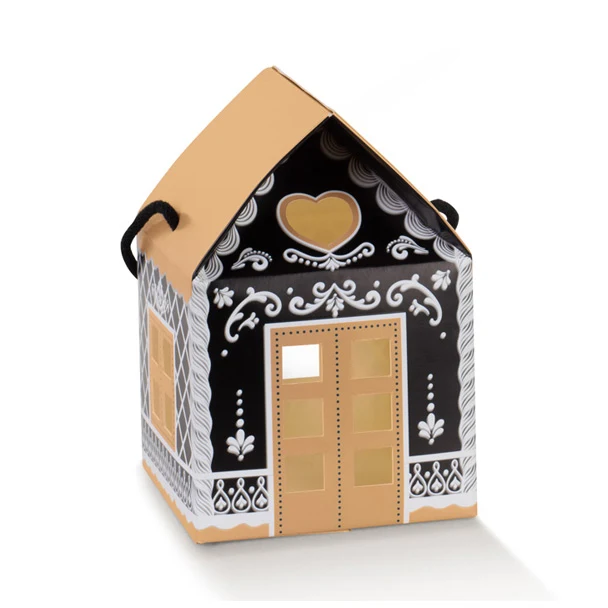 Casetta con cordino 12x12x11cm black little houses