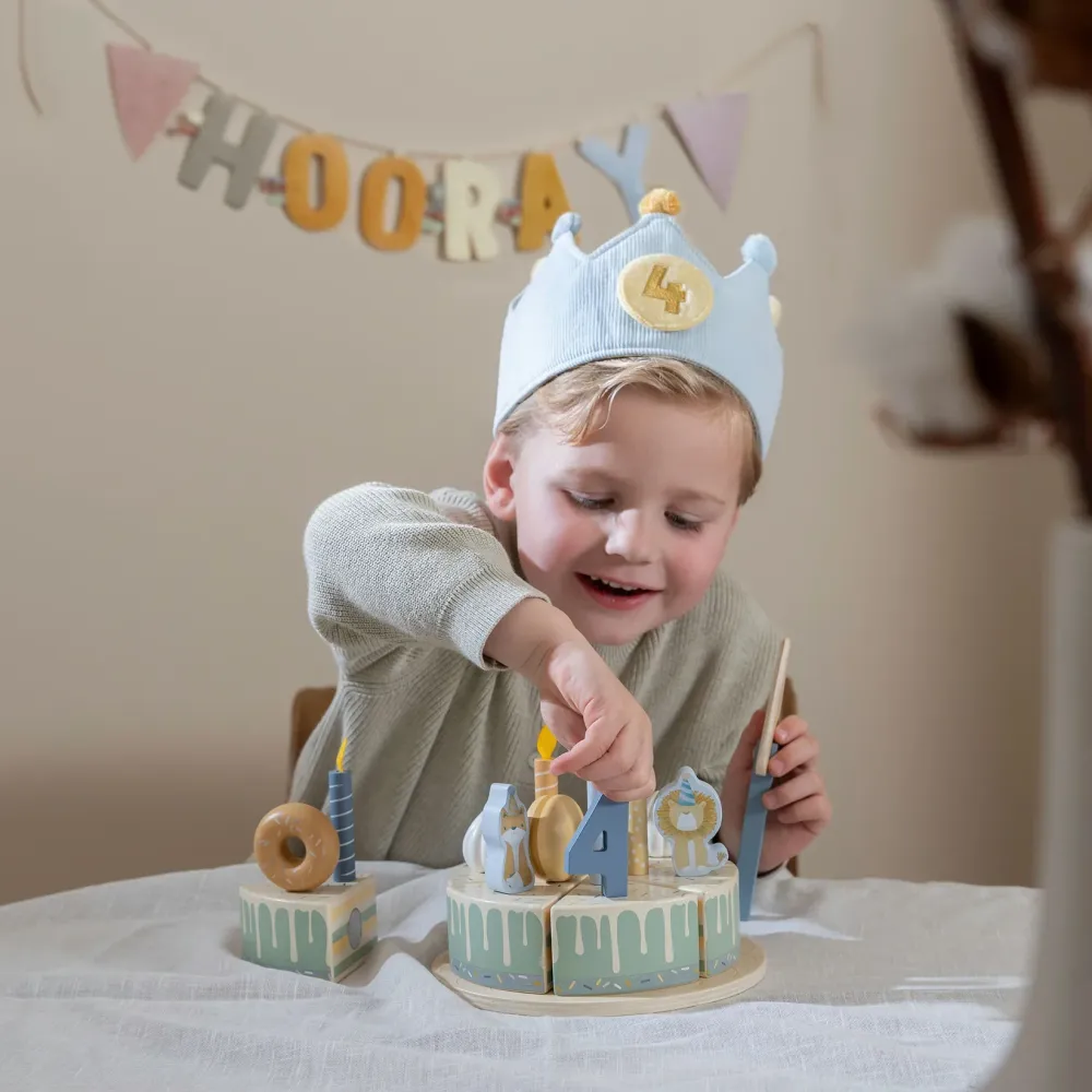 Little Dutch Corona Compleanno con Numeri - Azzurro
