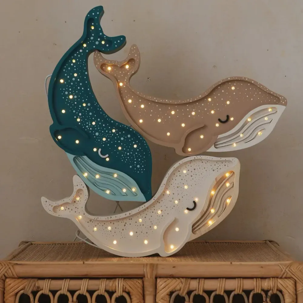 Little Lights Lampada per bambini Balena Albino Bianco