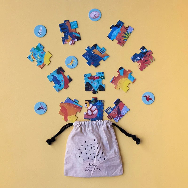 Londji Puzzle Tascabile My Little Dino – 24 Pezzi | Look & Find