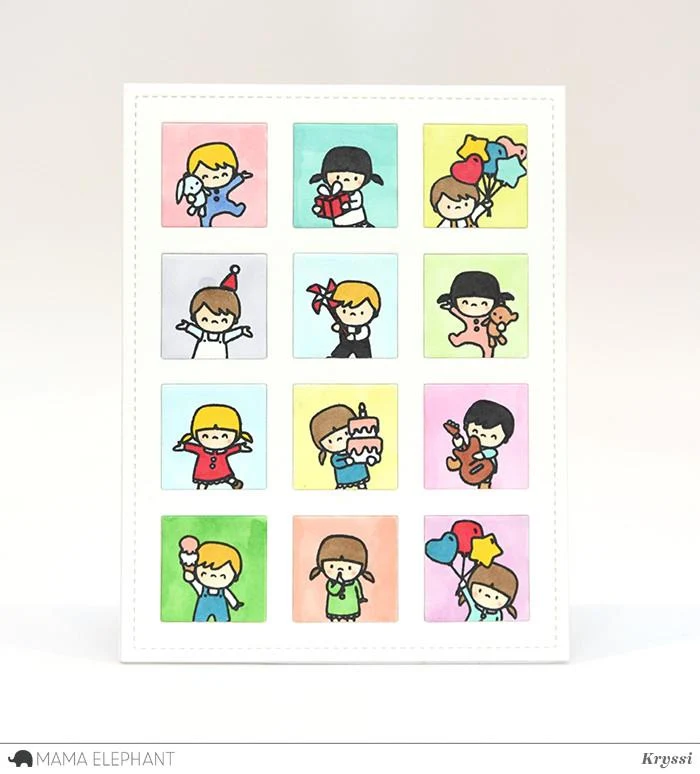 Mama Elephant Little Girl Agenda Clear Stamp 4x6