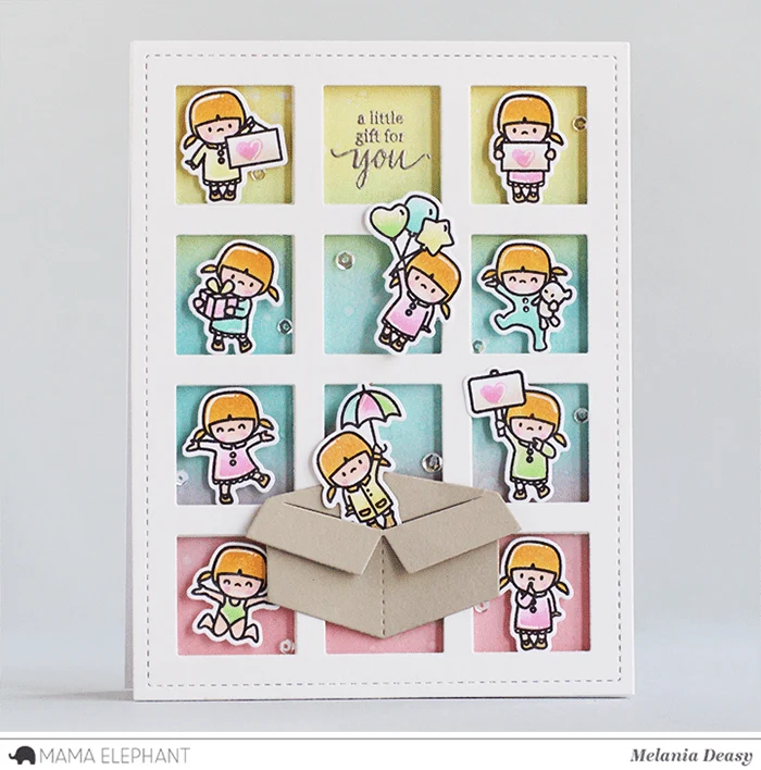 Mama Elephant Little Girl Agenda Clear Stamp 4x6
