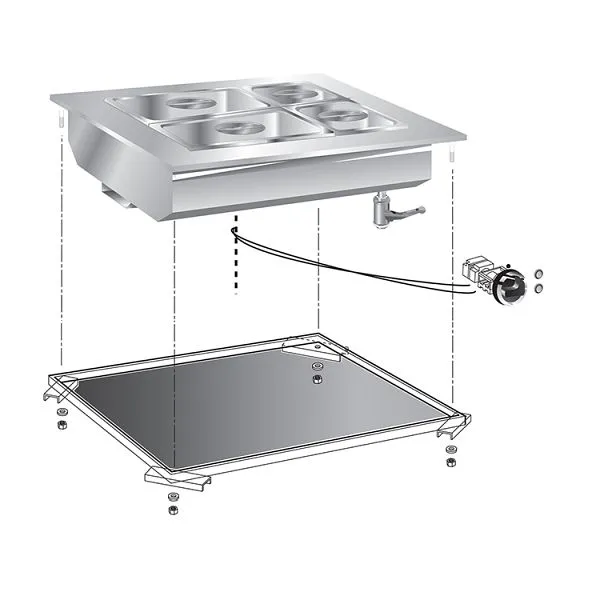 Bagnomaria da incasso Gastro-Inox 60cm 160.545