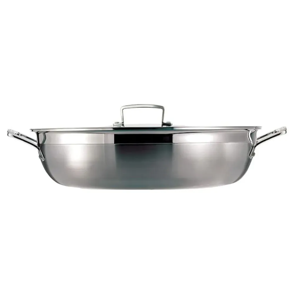 Casseruola bassa acciaio inox 3‑PLY Le Creuset