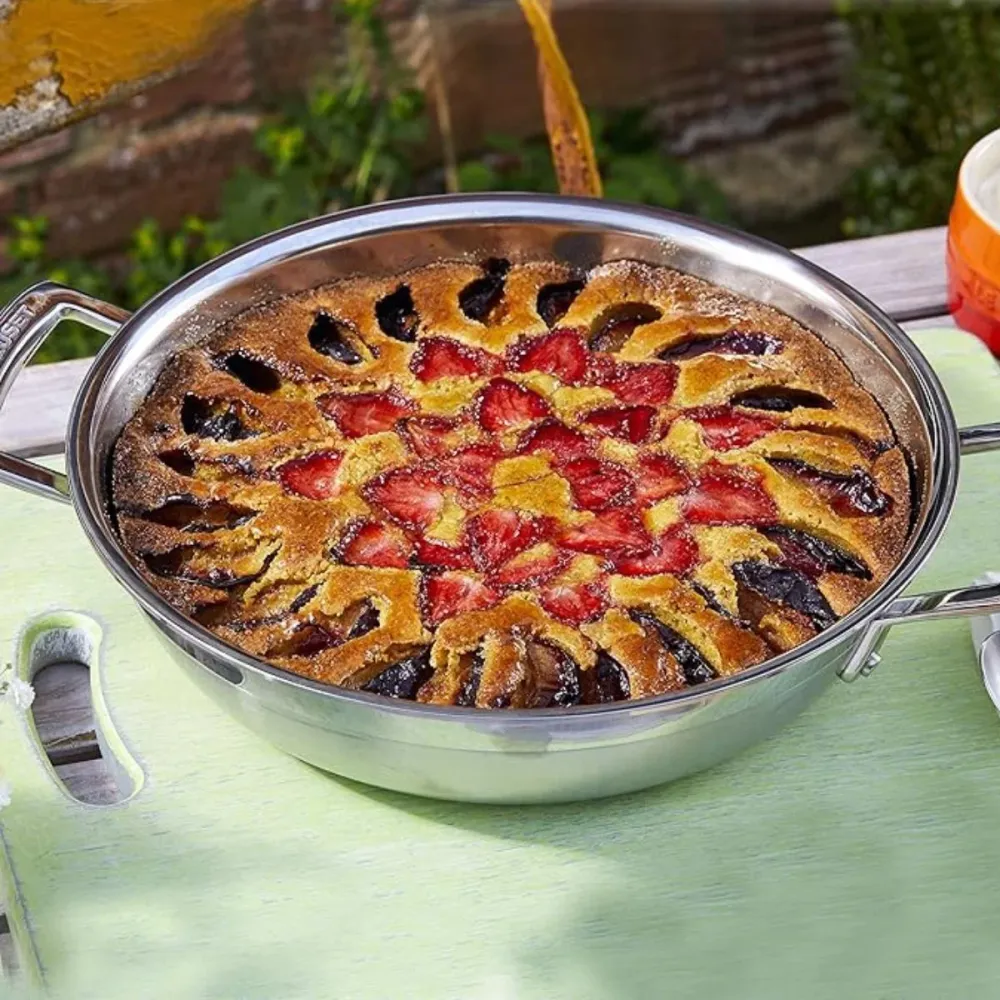 Casseruola bassa acciaio inox 3‑PLY Le Creuset
