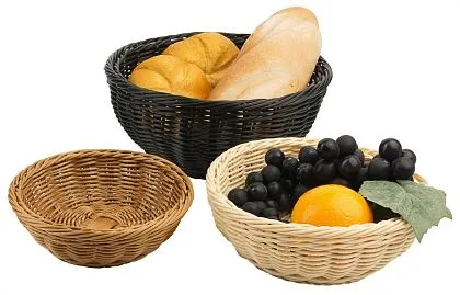 Cestino Contacto poliestere rotondo 17 cm naturale 4783/170
