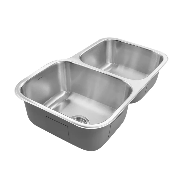 Houzer Medallion Classic Series 32" Acciaio inox Steel Undermount 60/40 Double Bowl