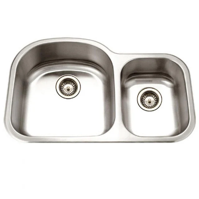 Houzer Medallion Series 32" Inossidabile Steel Undermount 70/30 Double Bowl Kitchen Sink