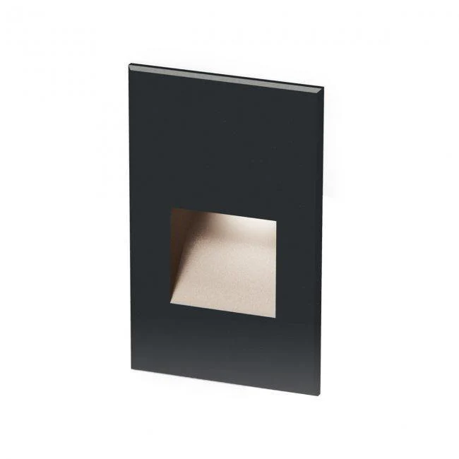 WAC Lighting - 4021-AMBK - Nero puro Rectangle LED Step Light, Amber