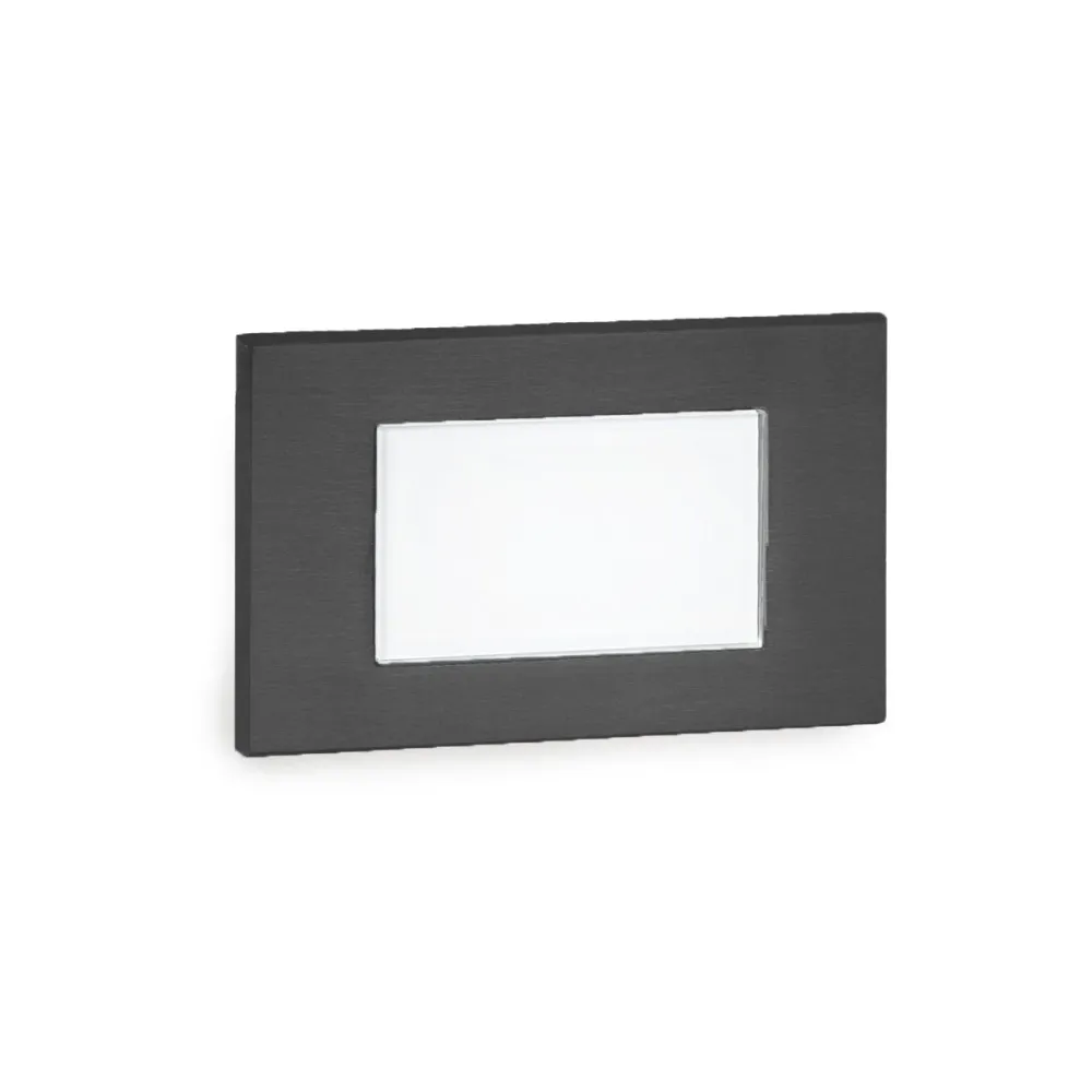 WAC Lighting - 4071-30BK - 9-15V Step And Wall Light - Rectangle 3000K Nero puro