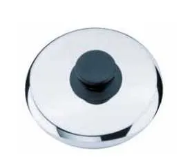 Coperchio bombato inox con pomolo bakelite cm 30 modello italy plastic Omra
