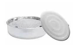 Set grattugia bari inox bassa e coperchio plastica cm 18 Omra