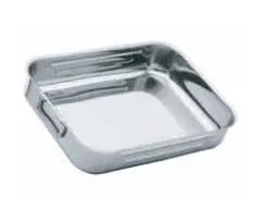 Teglia rettangolare pesante 30x22 cm inox Omra