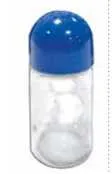 Vetro salino con tappo modello special col. azzurro pieno Omra