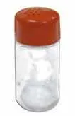 Vetro salino con tappo piatto col rosso pieno Omra