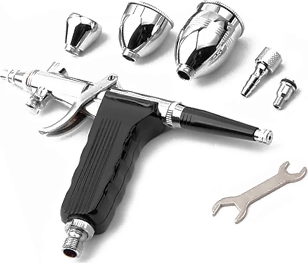 Aerografo Doppia Azione Tratto Fine 0,3mm Aeropenna Aria Compressa Serbatoi 116a