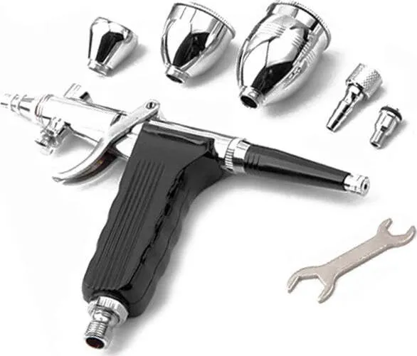Aerografo Doppia Azione Tratto Fine 0,3mm Aeropenna Aria Compressa Serbatoi 116a