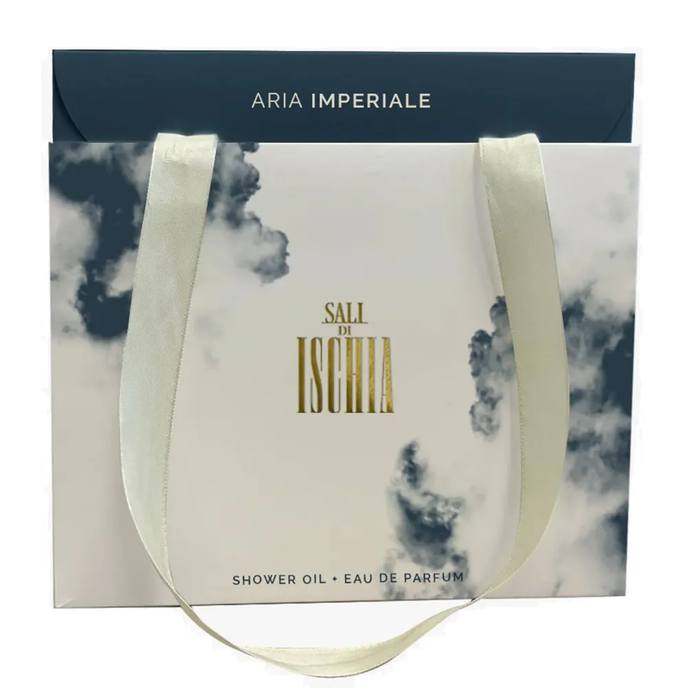 Box Shower Oil 200 ml e Profumo 100 ml Aria Imperiale sali Ischia