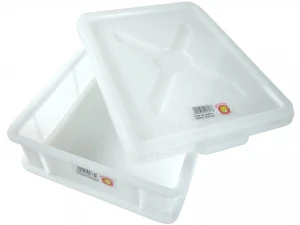 Cassetta Porta Impasto GigantPlast Service 60x40x10 cm - Contenitore Professionale per Lievitazione Pizza e Pane con Coper...