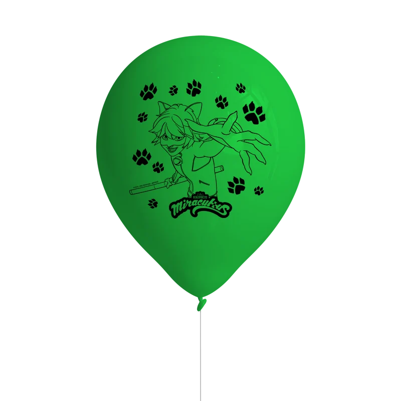 Cat Noir / Miraculous, palloncini, confezione da 8 pz.