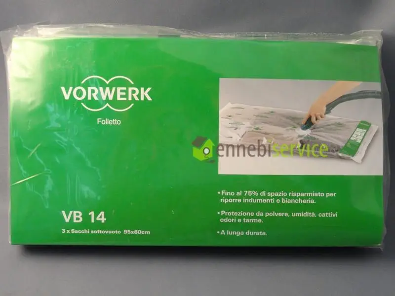 Confezione sacchi sottovuoto 3 pz 95x60cm Vorwerk Folletto