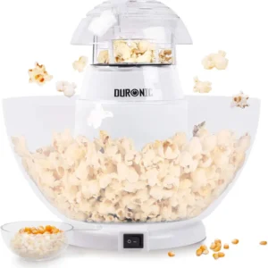 Duronic POP50 WE Macchina per Popcorn ad aria calda bianca Capacità di 50 g con ciotola rimovibile Senza grassi o oli...