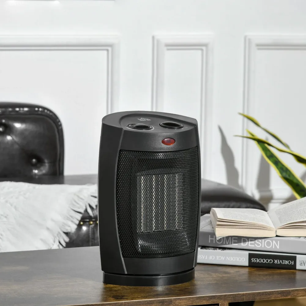 Easycomfort Stufetta Elettrica Ceramica Oscillante 60°, Aria e Temperatura Regolabili 6-38°C, Potenza 900W/1500W, 19.5x14....