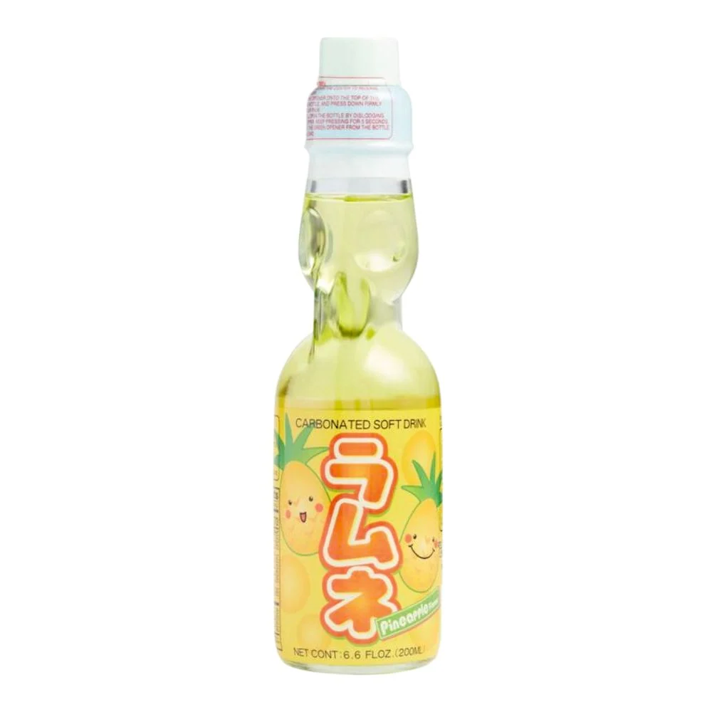 Hata Ramune Pineapple Soda, bevanda gassata al gusto di ananas da 200ml