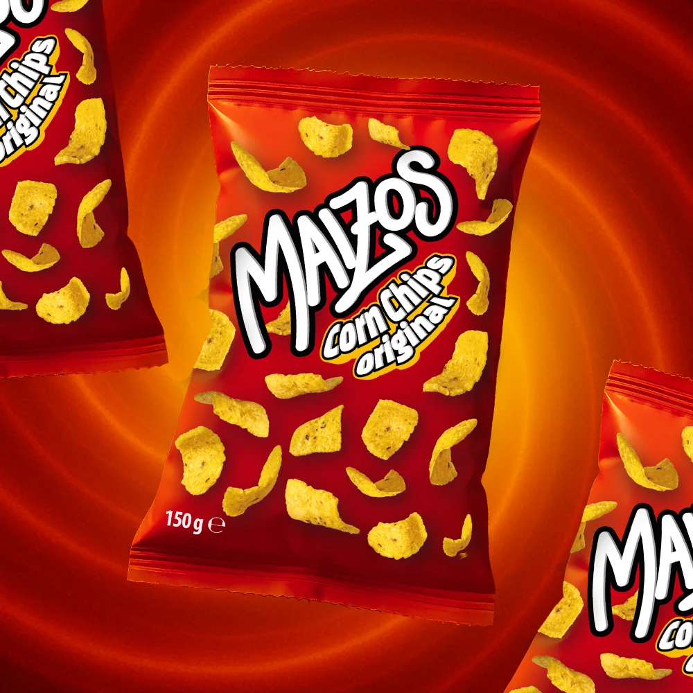 Maizos Corn Chips Original, chips di mais nel gusto original da 150g