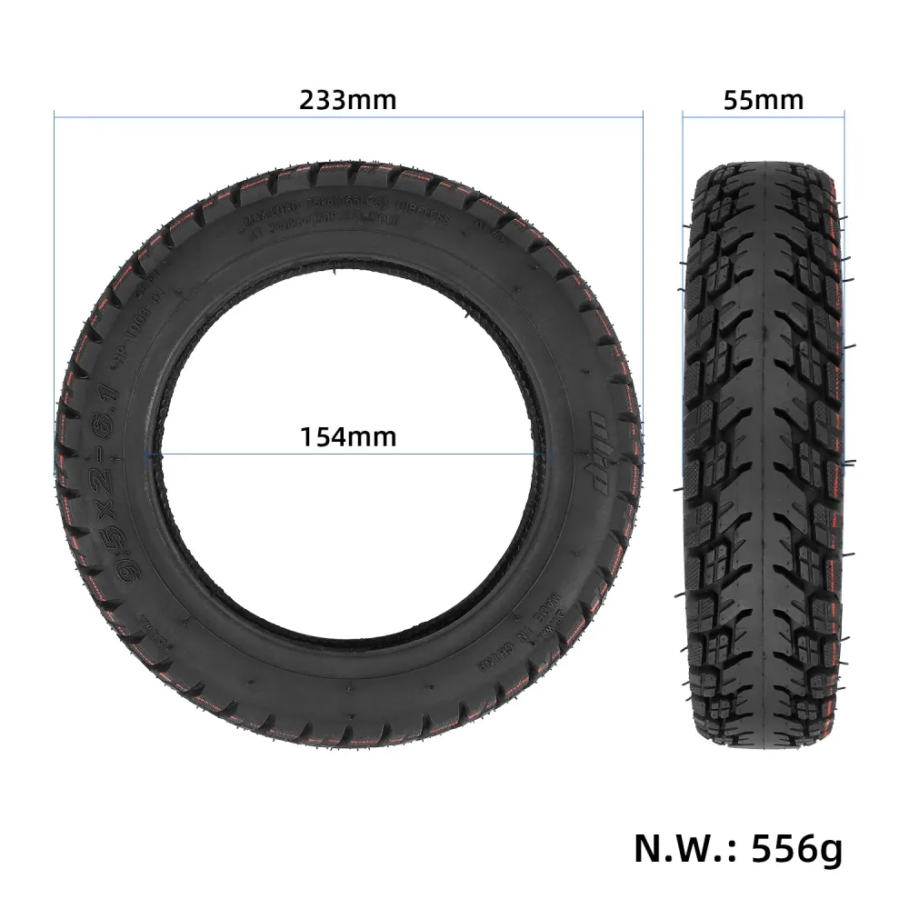 Pneumatico OFFROAD Tubeless 9.5x2-6.1 pollici per Xiaomi 365 / 365 PRO e compatibile con monopattini elettrici da 8.5 poll...