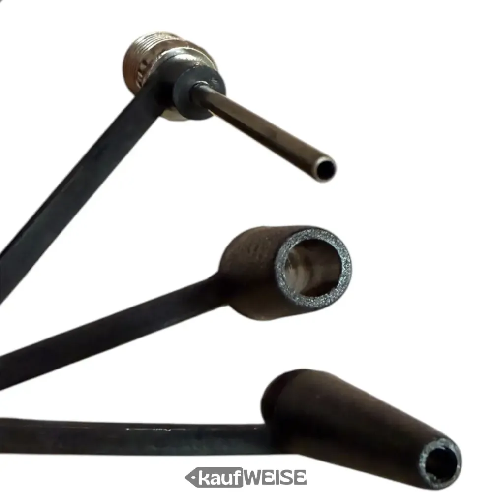 Pompa per bicicletta LeiPoS Mini Stand nera | Portatile e telescopica (33-52 cm) | Include 3 adattatori | Pompa ad aria co...